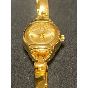 Vintage Ladies' Gold Oval Watch | Dainty Quartz Link Bracelet | Y2007